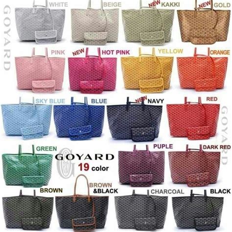 goyard colori|goyard tote colors.